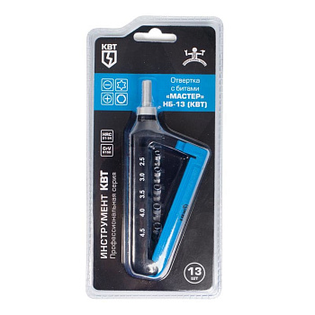 КВТ Набор отвертка с битами "Мастер" НБ-13