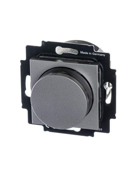 Купить ABB EPJ Levit сталь / дымчатый чёрный Диммер поворотно-нажимной, 60-600Вт, R 2CHH942247A6069