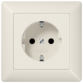 JUNG SCHUKO®-розетка 16 A / 250 B ~, слоновая кость AS1521