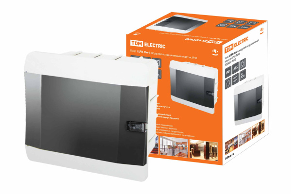 TDM Бокс ЩРВ-Пм-6 модулей встраиваемый пластик IP41 SQ0902-0102