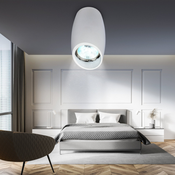 ЭРА Светильник настенно-потолочный спот OL20 WH MR16/GU10, белый