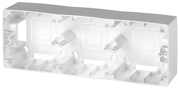 ЭРА 12-6103-03 Алюминий Коробка наклад. монтажа 3 поста, 12