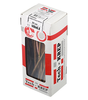 Tech-Krep Саморезы универсальные  140х6,0 мм (50 шт) желтые - коробка с ок. 102279