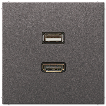 JUNG Мультимедиа разъём, антрацит MAAL1163AN