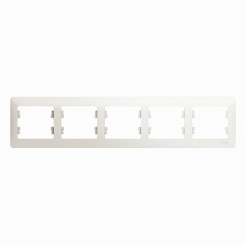 Systeme Electric Glossa Перламутр Рамка 5-ая, горизонтальная,