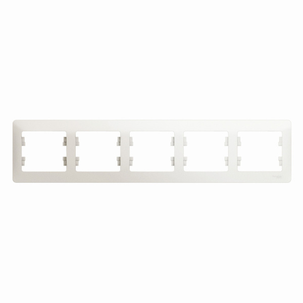 Systeme Electric Glossa Перламутр Рамка 5-ая, горизонтальная,