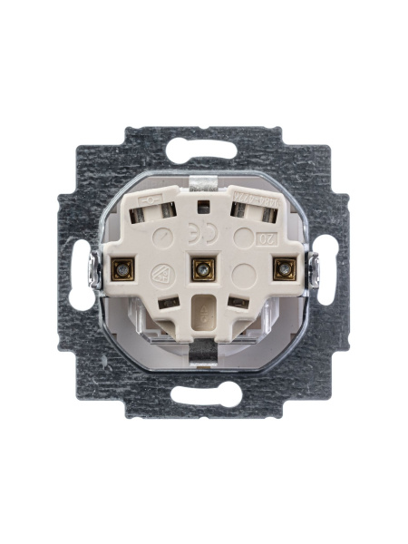 Купить ABB EPJ Levit слоновая кость / белый Розетка с заземлением со шторками 2CHH203457A6017