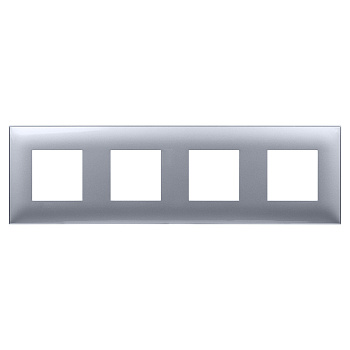 DKC Рамка "Avanti", "Закаленная сталь", 4 поста (8 мод.)