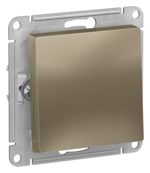 Systeme Electric AtlasDesign Шампань Выключатель 1-клавишный 2-полюсный, 10А, механизм