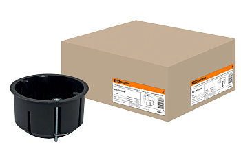 TDM Установочная коробка СП D73х45мм, саморезы, метал. лапки, IP20, SQ1403-0009