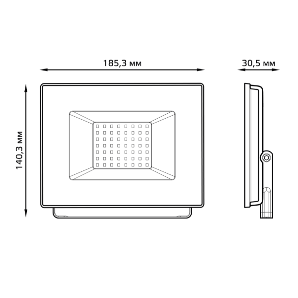 Купить Gauss Прожектор Elementary 50W 4450lm 3000К 200-240V IP65 черный LED 613527150