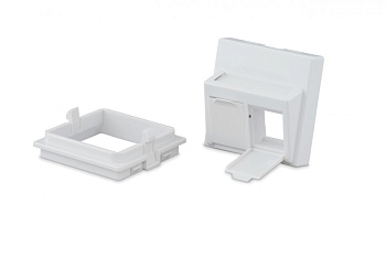 Hyperline SIP2A-2K-M45-45 Вставка угловая 45x45 (аналог Mosaic) для 2х модулей KJ5, KJ6, KJE, KJNE, со шторками 35209