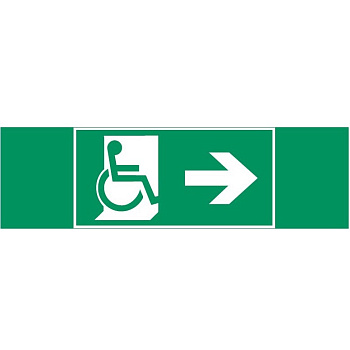 Varton пиктограмма "Движение МГН  направо" 310х90мм для аварийно-эвакуационного светильника Basic IP65 V5-EM02-60.002.030