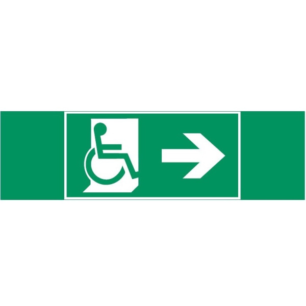 Varton пиктограмма "Движение МГН  направо" 310х90мм для аварийно-эвакуационного светильника Basic IP65 V5-EM02-60.002.030