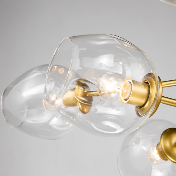 Купить Favourite 2625-8P подвесная люстра Каркас золотого цвета, плафоны из прозрачного стекла