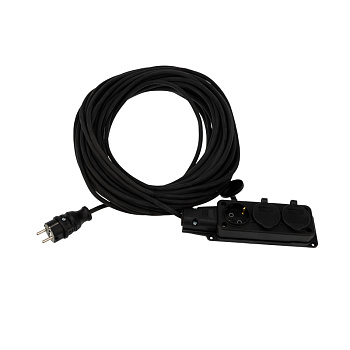 Удлинитель-шнур КГ 3х1.5, 30 м, 3 гнезда, морозостойкий, с/з, 16 А, 3500 Вт, IP44 (Сделано в России) Rexant 11-7076