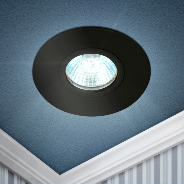 ЭРА Встраиваемый светильник алюминиевый KL83 BK MR16/GU5.3 черный