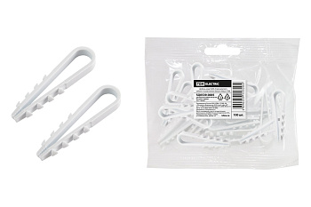 TDM Дюбель-хомут ДХК-25 для круглого кабеля 19-25мм нейлон белый (100шт) SQ0539-0005