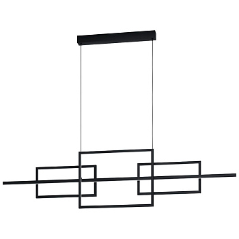 Eglo PUEBLA Подвес светодиодный димм, 38W(LED), L1500, H1300, 4800lm, сталь, черный/пластик, прозрачный 39798