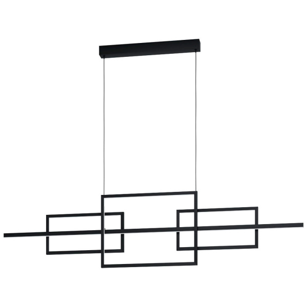 Eglo PUEBLA Подвес светодиодный димм, 38W(LED), L1500, H1300, 4800lm, сталь, черный/пластик, прозрачный 39798