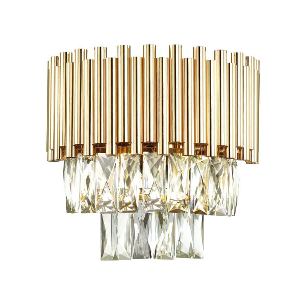 Odeon Light 4120/2W HALL ODL21 369 золото/хрусталь Бра E14 2*40W PALLADA