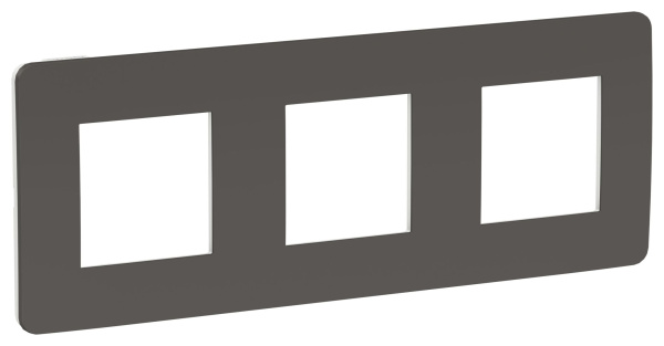 Купить SE Unica Studio Дымчато-серая/Белая Рамка 3-ная NU280621