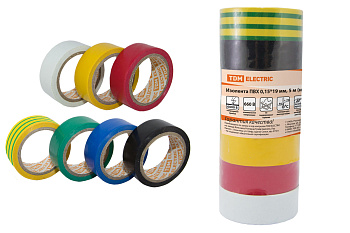TDM Изолента ПВХ 0,15*19мм 5м (набор 7 цветов) SQ0526-0052