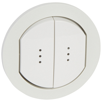 Legrand Celiane Бел Клавиша 2-ая с подсв. IP44 067804