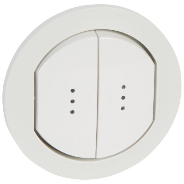 Legrand Celiane Бел Клавиша 2-ая с подсв. IP44 067804