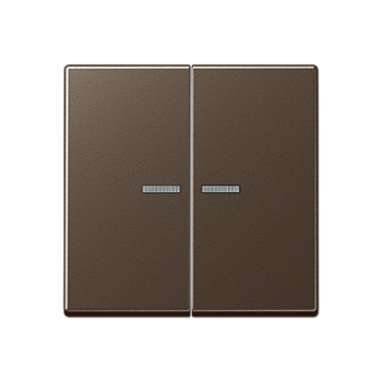 JUNG Клавиша для KNX кнопки, 2 группы, с окошком дюропласт мокка A102KO5MO