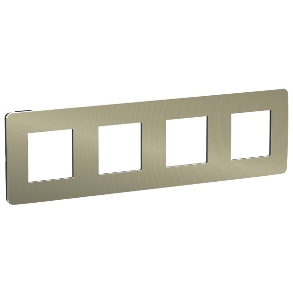 SE Unica Studio Бронза/Антрацит Рамка 4-ная NU280852