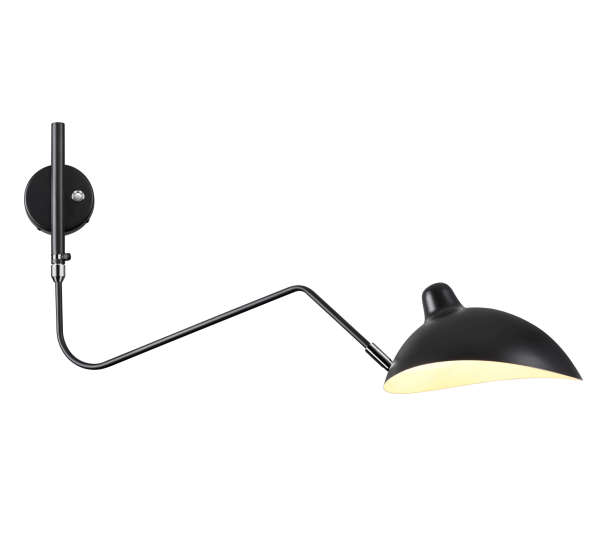 Купить Odeon Light 4831/1W WALLI ODL21 503 черный/хром Настенный светильник E27 1*40W KERBI