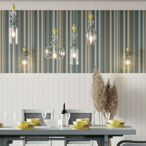 Купить Odeon Light 4893/1WB CLASSIC ODL_EX22 34 хром/раноцветн./керамика/стекло Бра E14 1*40W 4893/1WB BIZET