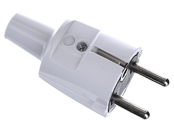 ABL Вилка с/з ПВХ, 16A, 2P+E, 250V, (серый) 1418060