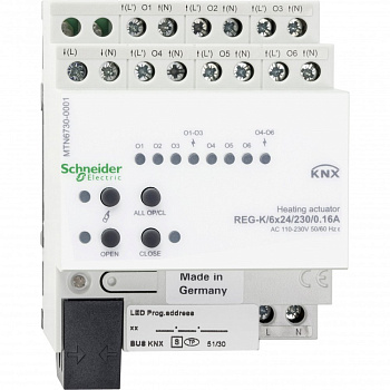 SE Merten KNX Актор для обогр.REG-K /6Х24/230/0.16А MTN6730-0001
