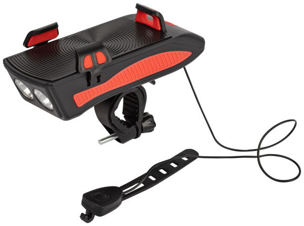 ЭРА Велосипедный фонарь светодиодный ЭРА VA-802 аккумуляторный powerbank сигнал держатель для телефона 5W