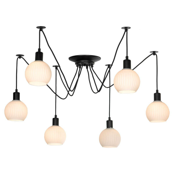 Lussole Комплект LSP-8439 (Светильник LSP-8172, Стекло GFC-L-75 6 шт.)