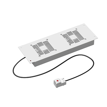 DKC Потолочный модуль 2 вентилятора с термостатом для крыши навесных 19" IT-корпусов ДКС серии STI шириной 600мм, RAL7035