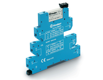 Finder Интерфейсный модуль (сборка 34.51.7.024.5010 + 93.64.7.024), электромеханическое реле, серия MasterINPUT; 1CO 6A; контакты AgNi+Au; питание 24В 394100245060