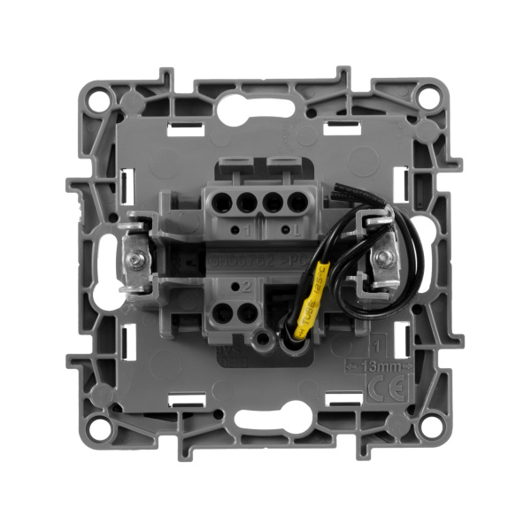 Купить Legrand Etika Алюминий Выключатель 1-клавишный с подсветкой/индикацией, автоматические клеммы, 10 AX, 250 В 672403