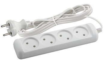 ЭРА UX-4-3m Удлин-ль без заземл,2x0.75мм2, ШВВП, 4гн, 3м