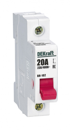 DEKraft Выключатель-разъединитель 1Р 20А ВН-102 17001DEK