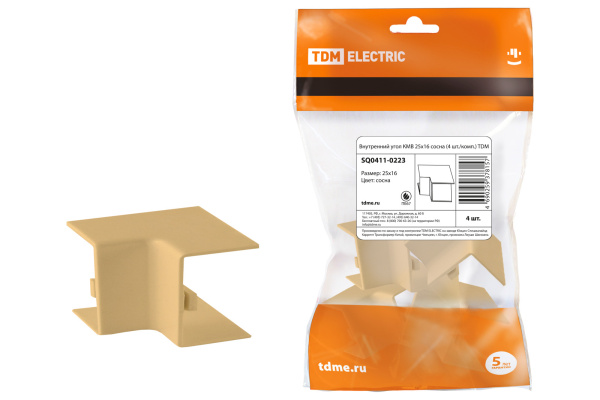 TDM Внутренний угол КМВ 25х16 сосна (4 шт./комп.) SQ0411-0223