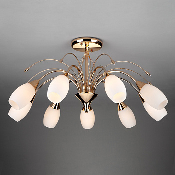 Eurosvet Потолочная люстра с плафонами 22080/9 золото 00000055942