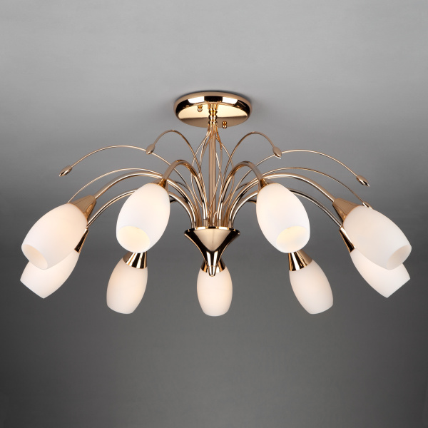 Eurosvet Потолочная люстра с плафонами 22080/9 золото 00000055942