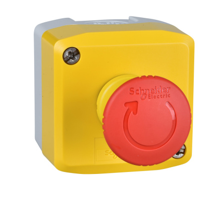 SE Пост кнопочный, кнопка желтая, 1 авар. грибов. кнопка 1 НЗ XALK178