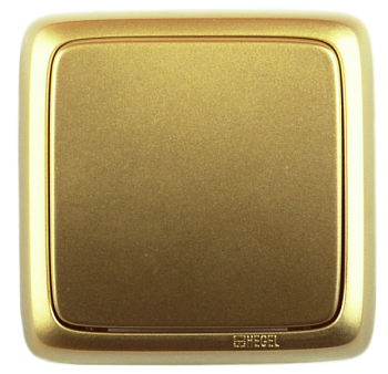 Hegel Альфа наруж Золото ВА10-113-07 Выключатель 1-клавишный с изол. пластиной