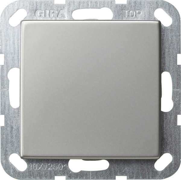Gira S-55 Сталь Выключатель с самовозвратом вертикальный 0121600