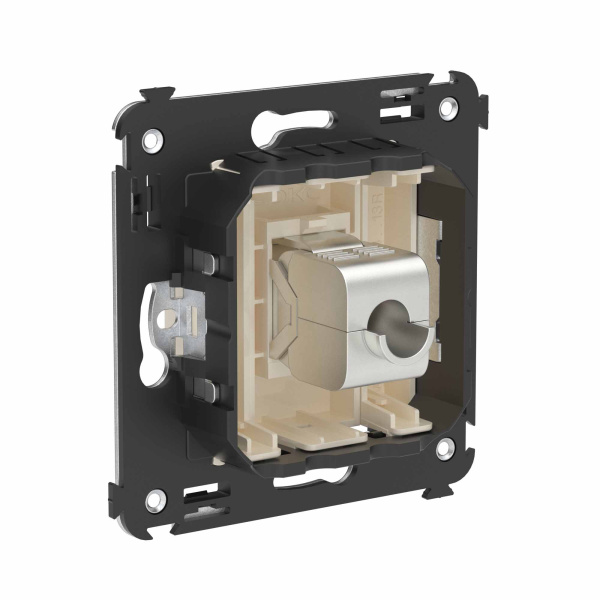 Купить DKC Компьютерная розетка RJ-45 без шторки в стену, кат.6 одинарная экранированная, "Avanti", "Ванильная дымка"