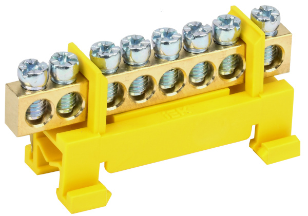 IEK Шина PE земля на DIN-изол тип Стойка ШНИ-6х9-8-С-Ж